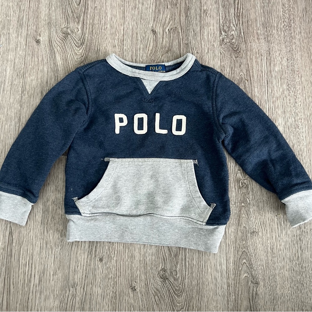 Polo Ralph Lauren Navy and Gray Sweatshirt size 2t